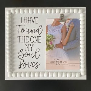 Wedding picture frame ”I have found the one my soul loves” engagement gift